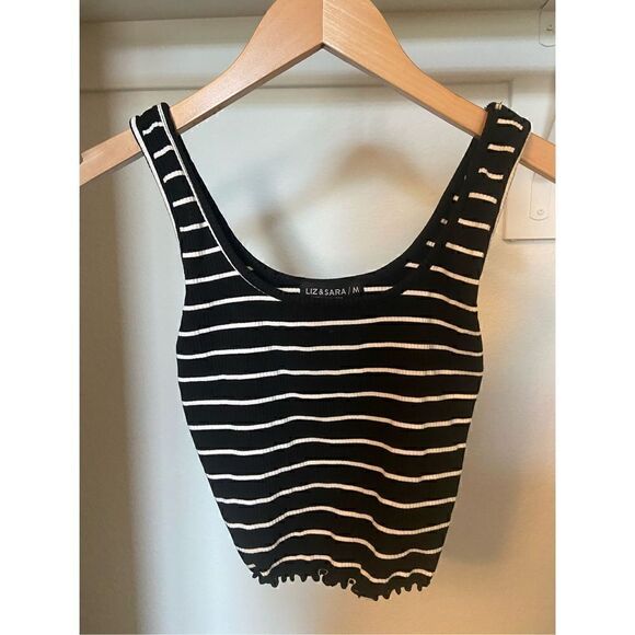No Brand Tops - black & white crop top
